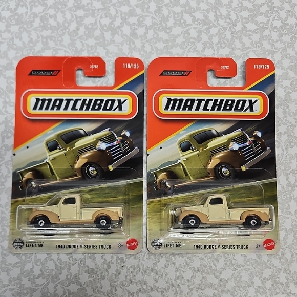MATCHBOX Other - Qty. 2 New Matchbox 1940 Dodge V-Series Truck 119/125